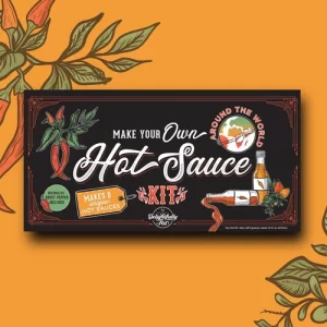 Artisan hot sauce gift packaging box custom logo printed USA